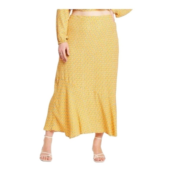 Rhode x Target Yellow Long Sleeve Crop Top Maxi Skirt Two Piece Set Size L NWT - Picture 10 of 14